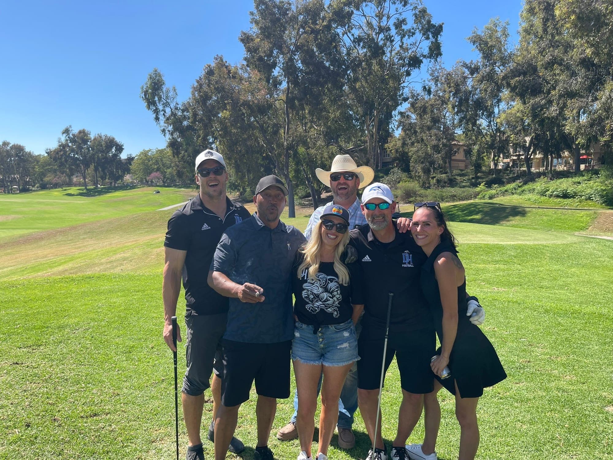 Dana Hills Football Dolphin Classic golfers at Tijeras Creek Golf Club in Rancho Santa Margarita