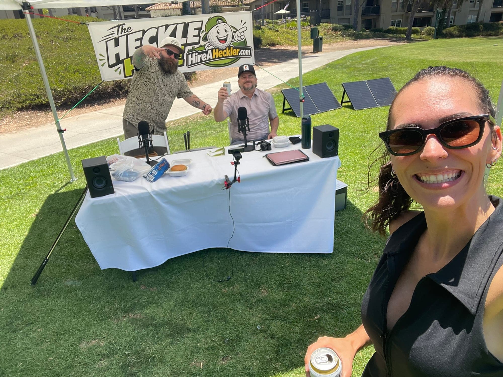 Hire A Heckler comedians Scott Busby and Tanner K on the microphones at The Heckle Hole
